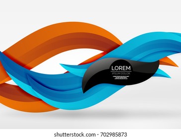 Líneas de onda coloridas vectoras en espacios 3d blancos y grises. Resumen de fondo para su mensaje, ilustración vectorial - fondo de pantalla para presentación de negocios o tecnología