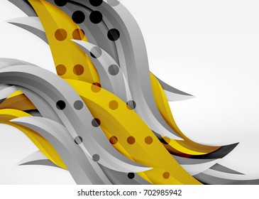 Vector colorful wave lines in white and grey 3d space. Abstract background for your message, vector illustration - business or technology presentation wallpaper