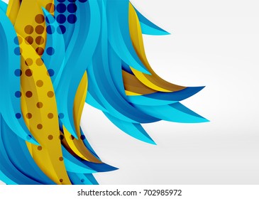 Líneas de onda coloridas vectoras en espacios 3d blancos y grises. Resumen de fondo para su mensaje, ilustración vectorial - fondo de pantalla para presentación de negocios o tecnología