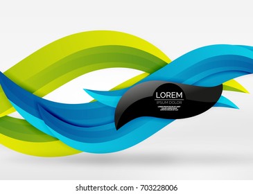 Vector colorful wave lines in white and grey 3d space. Abstract background for your message, vector illustration - business or technology presentation wallpaper