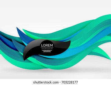 Vector colorful wave lines in white and grey 3d space. Abstract background for your message, vector illustration - business or technology presentation wallpaper