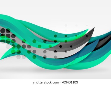 Líneas de onda coloridas vectoras en espacios 3d blancos y grises. Resumen de fondo para su mensaje, ilustración vectorial - fondo de pantalla para presentación de negocios o tecnología
