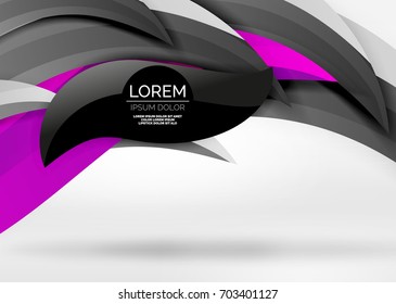 Vector colorful wave lines in white and grey 3d space. Abstract background for your message, vector illustration - business or technology presentation wallpaper