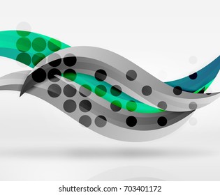 Vector colorful wave lines in white and grey 3d space. Abstract background for your message, vector illustration - business or technology presentation wallpaper