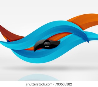 Vector colorful wave lines in white and grey 3d space. Abstract background for your message, vector illustration - business or technology presentation wallpaper