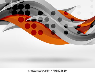 Vector colorful wave lines in white and grey 3d space. Abstract background for your message, vector illustration - business or technology presentation wallpaper