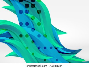 Vector colorful wave lines in white and grey 3d space. Abstract background for your message, vector illustration - business or technology presentation wallpaper