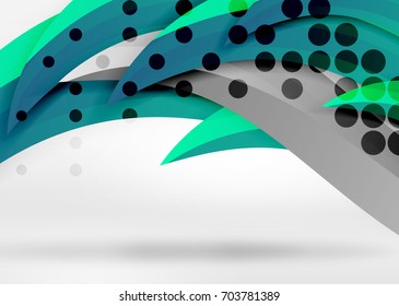 Vector colorful wave lines in white and grey 3d space. Abstract background for your message, vector illustration - business or technology presentation wallpaper