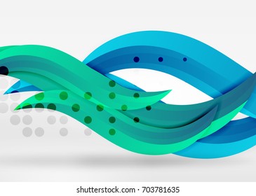 Vector colorful wave lines in white and grey 3d space. Abstract background for your message, vector illustration - business or technology presentation wallpaper