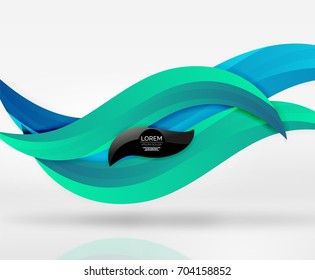 Vector colorful wave lines in white and grey 3d space. Abstract background for your message, vector illustration - business or technology presentation wallpaper