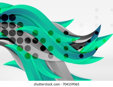 Vetorize linhas de onda coloridas em espaço 3d branco e cinza. Fundo abstrato para a sua mensagem, ilustração vetorial - papel de parede de apresentação de negócios ou tecnologia