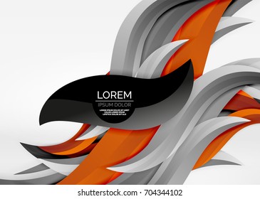 Vector colorful wave lines in white and grey 3d space. Abstract background for your message, vector illustration - business or technology presentation wallpaper