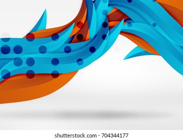Vektorfarbige Wellenlinien in weißem und grauem 3D-Raum. Abstrakter Hintergrund für Ihre Nachricht, Vektorgrafik - Unternehmens- oder Technologiepräsentation - Bildschirmhintergrund