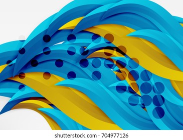 Vector colorful wave lines in white and grey 3d space. Abstract background for your message, vector illustration - business or technology presentation wallpaper