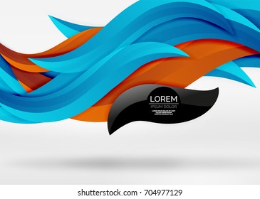 Vector colorful wave lines in white and grey 3d space. Abstract background for your message, vector illustration - business or technology presentation wallpaper