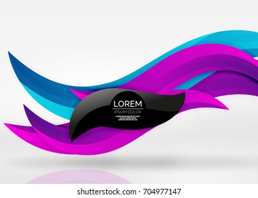 Vector colorful wave lines in white and grey 3d space. Abstract background for your message, vector illustration - business or technology presentation wallpaper