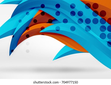 Vector colorful wave lines in white and grey 3d space. Abstract background for your message, vector illustration - business or technology presentation wallpaper