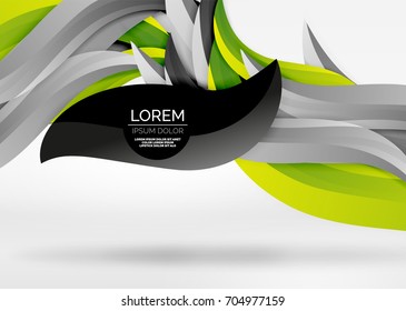 Vector colorful wave lines in white and grey 3d space. Abstract background for your message, vector illustration - business or technology presentation wallpaper