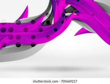 Vector colorful wave lines in white and grey 3d space. Abstract background for your message, vector illustration - business or technology presentation wallpaper