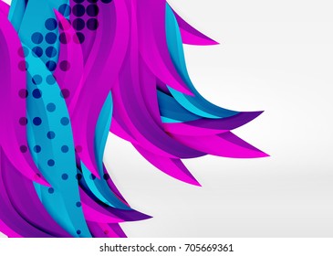 Vector colorful wave lines in white and grey 3d space. Abstract background for your message, vector illustration - business or technology presentation wallpaper