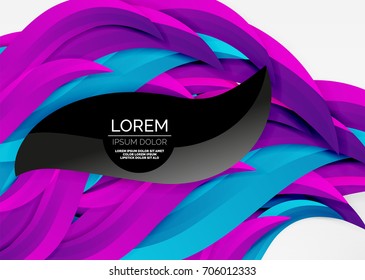 Vector colorful wave lines in white and grey 3d space. Abstract background for your message, vector illustration - business or technology presentation wallpaper