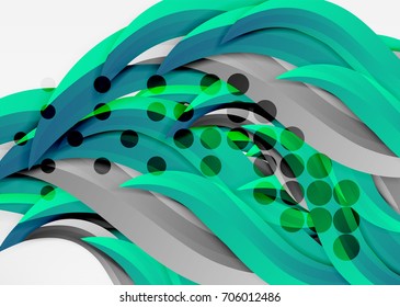 Vector colorful wave lines in white and grey 3d space. Abstract background for your message, vector illustration - business or technology presentation wallpaper