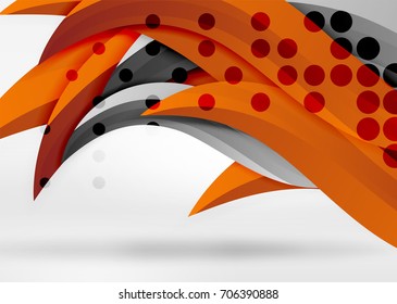 Líneas de onda coloridas vectoras en espacios 3d blancos y grises. Resumen de fondo para su mensaje, ilustración vectorial - fondo de pantalla para presentación de negocios o tecnología