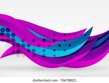 Vector colorful wave lines in white and grey 3d space. Abstract background for your message, vector illustration - business or technology presentation wallpaper