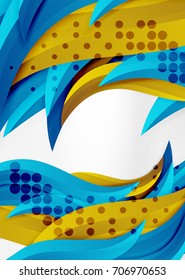 Vector colorful wave lines in white and grey 3d space. Abstract background for your message, vector illustration - business or technology presentation wallpaper