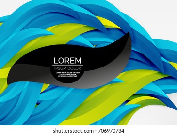 Vector colorful wave lines in white and grey 3d space. Abstract background for your message, vector illustration - business or technology presentation wallpaper