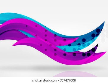 Vector colorful wave lines in white and grey 3d space. Abstract background for your message, vector illustration - business or technology presentation wallpaper