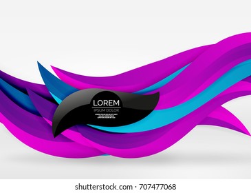 Vector colorful wave lines in white and grey 3d space. Abstract background for your message, vector illustration - business or technology presentation wallpaper