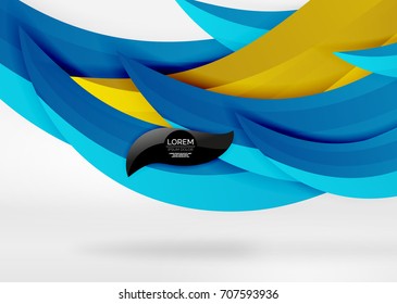 Vector colorful wave lines in white and grey 3d space. Abstract background for your message, vector illustration - business or technology presentation wallpaper
