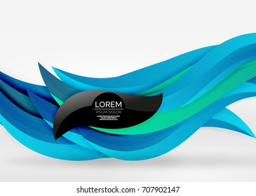 Vector colorful wave lines in white and grey 3d space. Abstract background for your message, vector illustration - business or technology presentation wallpaper