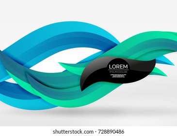 Vector colorful wave lines in white and grey 3d space. Abstract background for your message, vector illustration - business or technology presentation wallpaper
