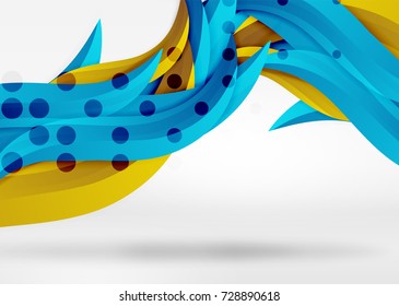Vektorfarbige Wellenlinien in weißem und grauem 3D-Raum. Abstrakter Hintergrund für Ihre Nachricht, Vektorgrafik - Unternehmens- oder Technologiepräsentation - Bildschirmhintergrund