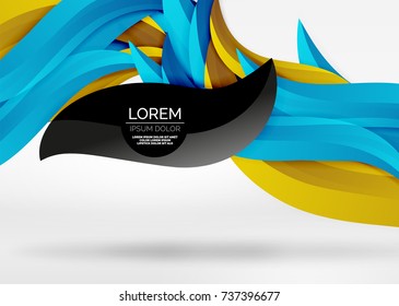 Vector colorful wave lines in white and grey 3d space. Abstract background for your message, vector illustration - business or technology presentation wallpaper