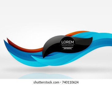 Vector colorful wave lines in white and grey 3d space. Abstract background for your message, vector illustration - business or technology presentation wallpaper