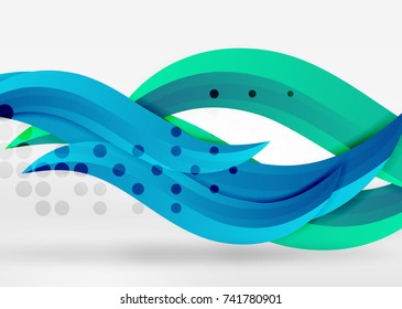 Vector colorful wave lines in white and grey 3d space. Abstract background for your message, vector illustration - business or technology presentation wallpaper