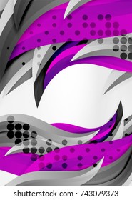 Vector colorful wave lines in white and grey 3d space. Abstract background for your message, vector illustration - business or technology presentation wallpaper