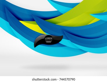 Vector colorful wave lines in white and grey 3d space. Abstract background for your message, vector illustration - business or technology presentation wallpaper