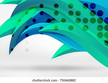 Vector colorful wave lines in white and grey 3d space. Abstract background for your message, vector illustration - business or technology presentation wallpaper