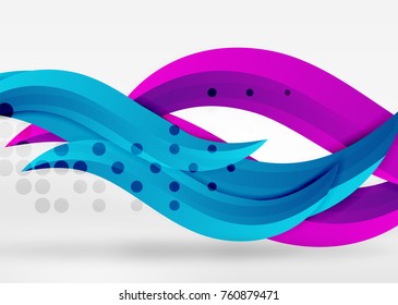 Líneas de onda coloridas vectoras en espacios 3d blancos y grises. Resumen de fondo para su mensaje, ilustración vectorial - fondo de pantalla para presentación de negocios o tecnología