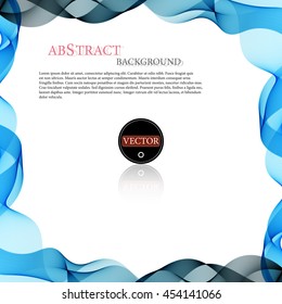 Vector colorful wave shaped stripes border background