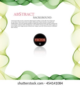 Vector colorful wave shaped stripes border background