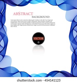 Vector colorful wave shaped stripes border background