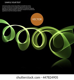 Vector colorful waves on mirror surface Abstract background