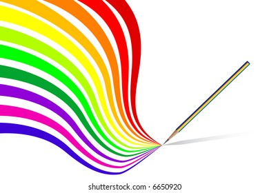 Vector: arcos abstractos ondulados y ondulados sobre un fondo blanco.