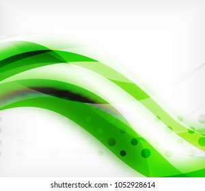 Vector colorful wavy stripe on white background with blurred effects. Vector digital techno abstract background template