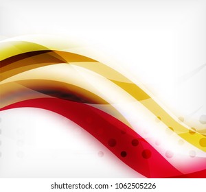 Listra ondulada colorida vetorial sobre fundo branco com efeitos desfocados. Modelo de plano de fundo abstrato techno digital vetorial